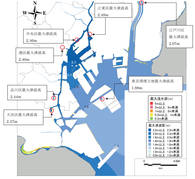 南海トラフ巨大地震等による東京の被害想定
