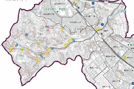 川崎市麻生区内水ハザードマップ