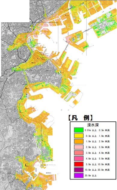 横浜市津波ハザードマップ