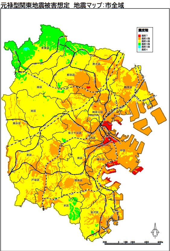横浜市地震マップ