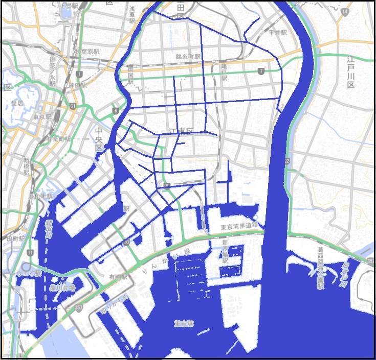 江東区の河川図