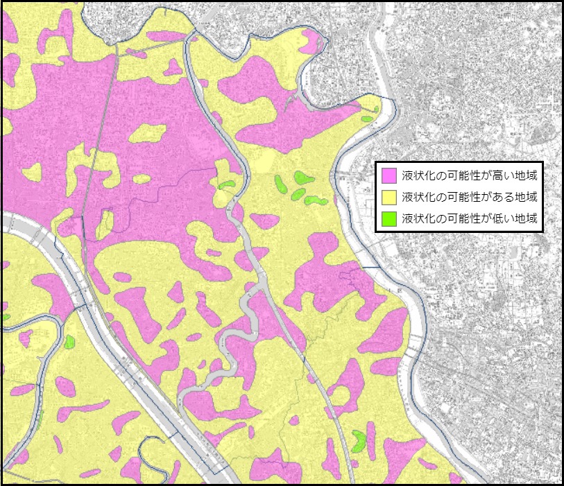 東京都葛飾区の液状化ハザードマップ