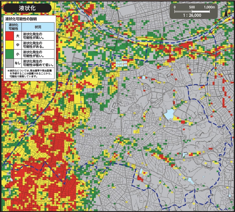 名古屋市千種区の液状化ハザードマップ