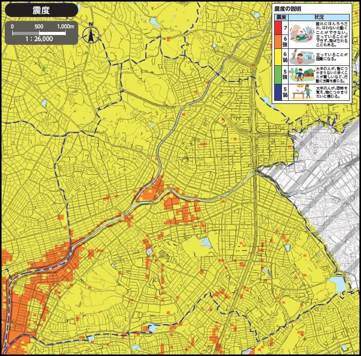 名古屋市天白区の地震ハザードマップ