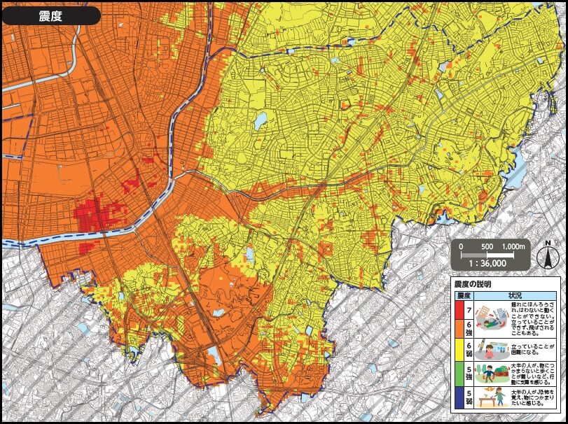 名古屋市緑区の地震ハザードマップ