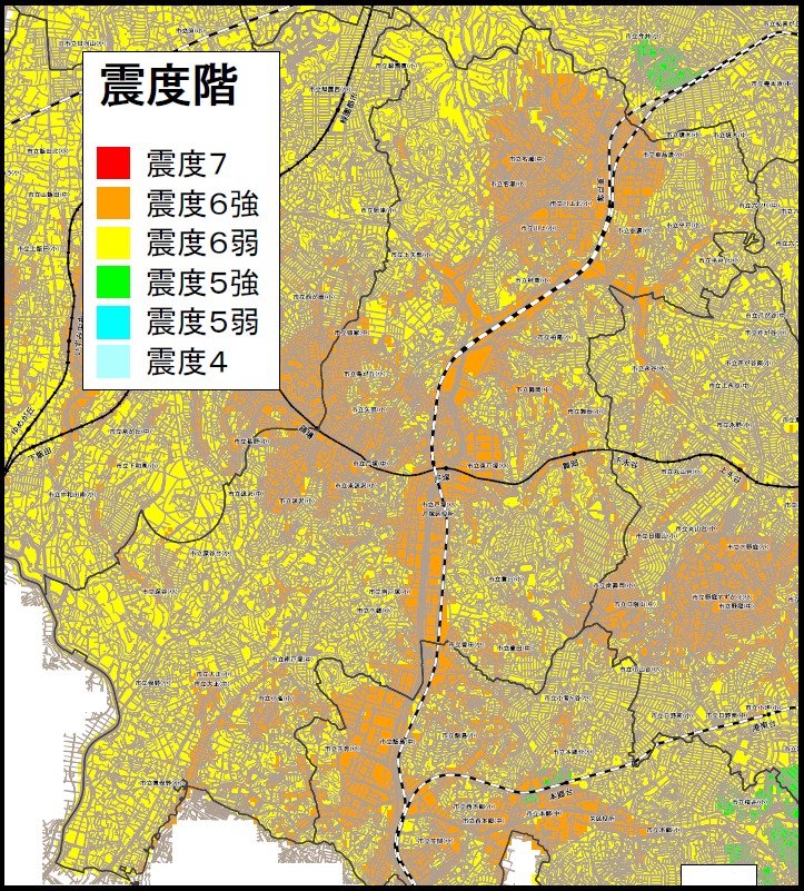 横浜市戸塚区の地震ハザードマップ