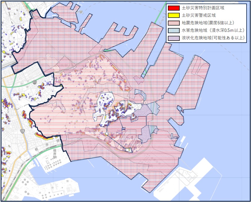 横浜市中区災害マップ