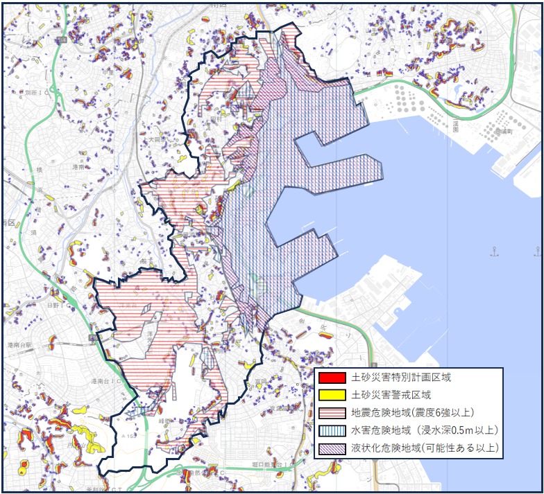 横浜市磯子区災害マップ