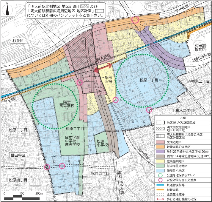 明大前駅周辺再開発計画図